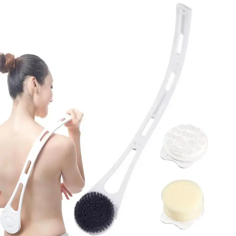 

Long-Handled Scrubbing Brush Soft Hair Bath Brush Back Ball Brush Bathroom Body Brushes Scrub Bath Brush Long Handle Rub Bath