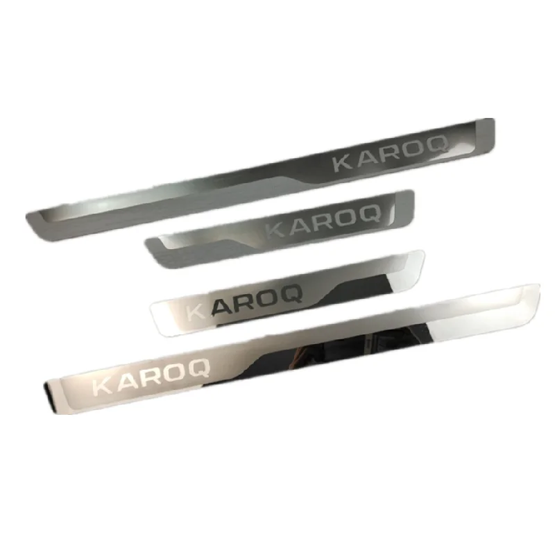 

Защита двери автомобиля для Skoda Karoq 2017-2021, рандомные прокладки, качественные автомобильные аксессуары из нержавеющей стали, Хромовый Стайлинг