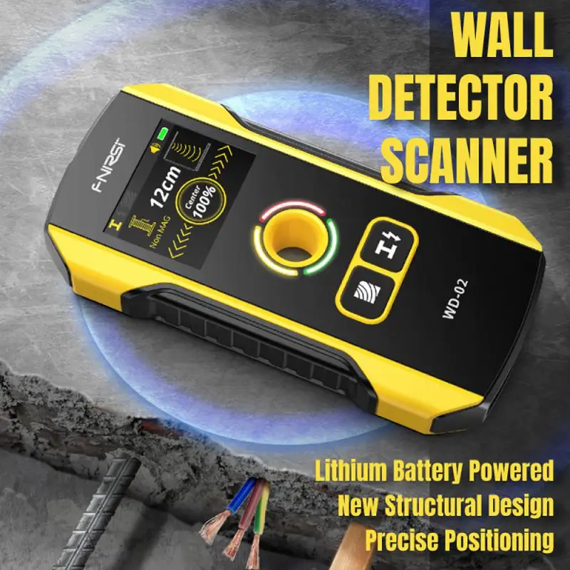 FNIRSI-Detector de Metales WD-02, escáner de pared, cables de CA, tubos  metálicos de madera