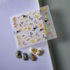 Raccoon Animals 5D Nail Sticker Faux Ongle Transfer Sliders Nail Wraps 5