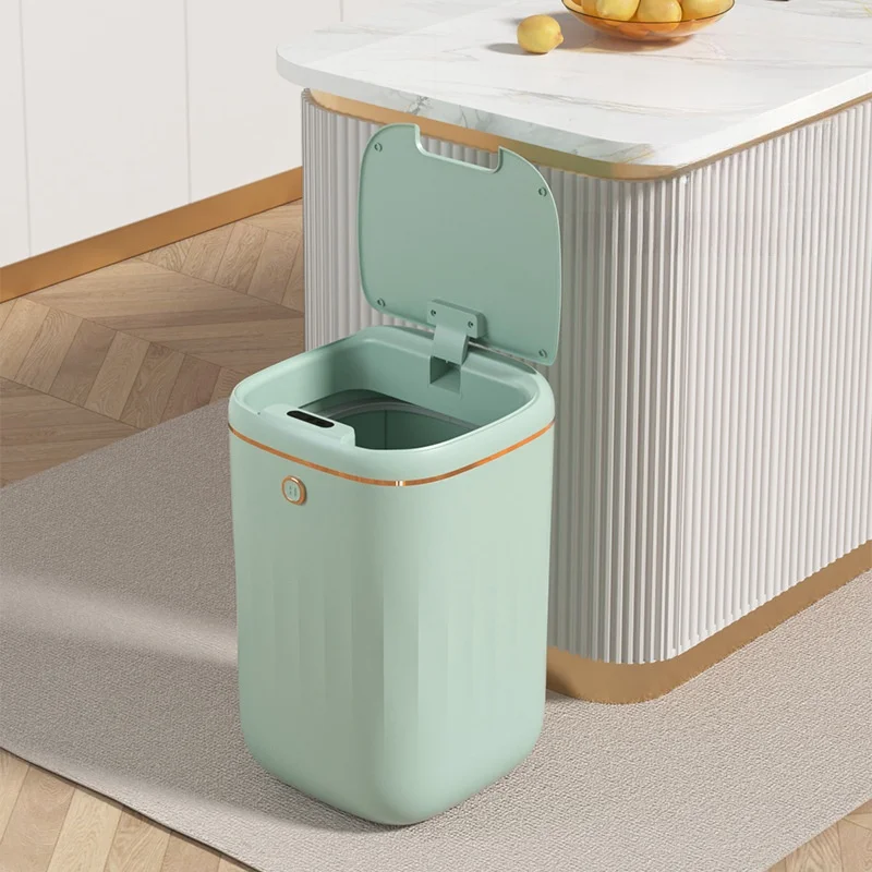 Large Smart Sensor Trash Can Automatic Sensor Dustbin Waterproof Bathroom Kitchen Waste Bin Electric Lid Wastebasket Smart Home