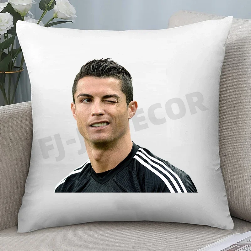 Cool Cushion Cover 45X45 CR7 Cristiano Ronaldo Pillows Sofa Cushions Home Fall Decor Pillowcase Boys Kids Gift Soccer Super Star 4
