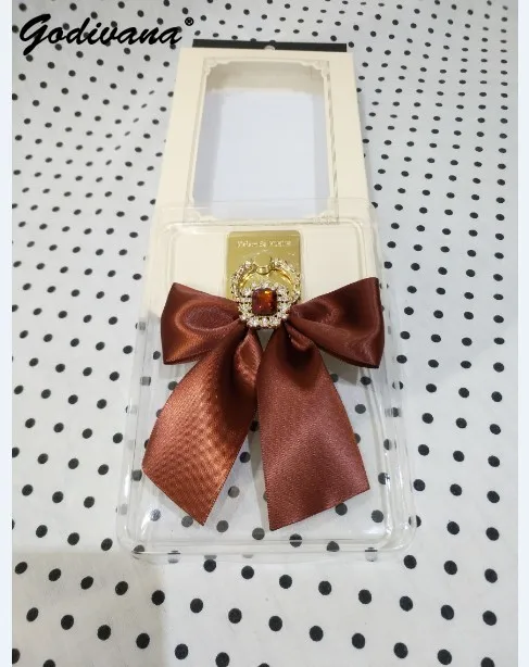 Japanese Fashion Diamond Satin Ribbon All-Match Metal Mobile Phone Finger Grip Rhinestone Bow Phone Holder Rings