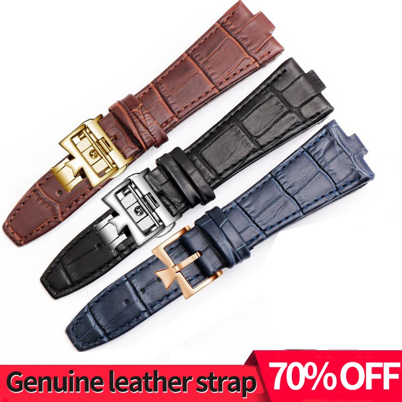 Real Cow Leather Strap for Vacheron Constantin OVERSEAS Series 4500V 5500V P47040 Solid