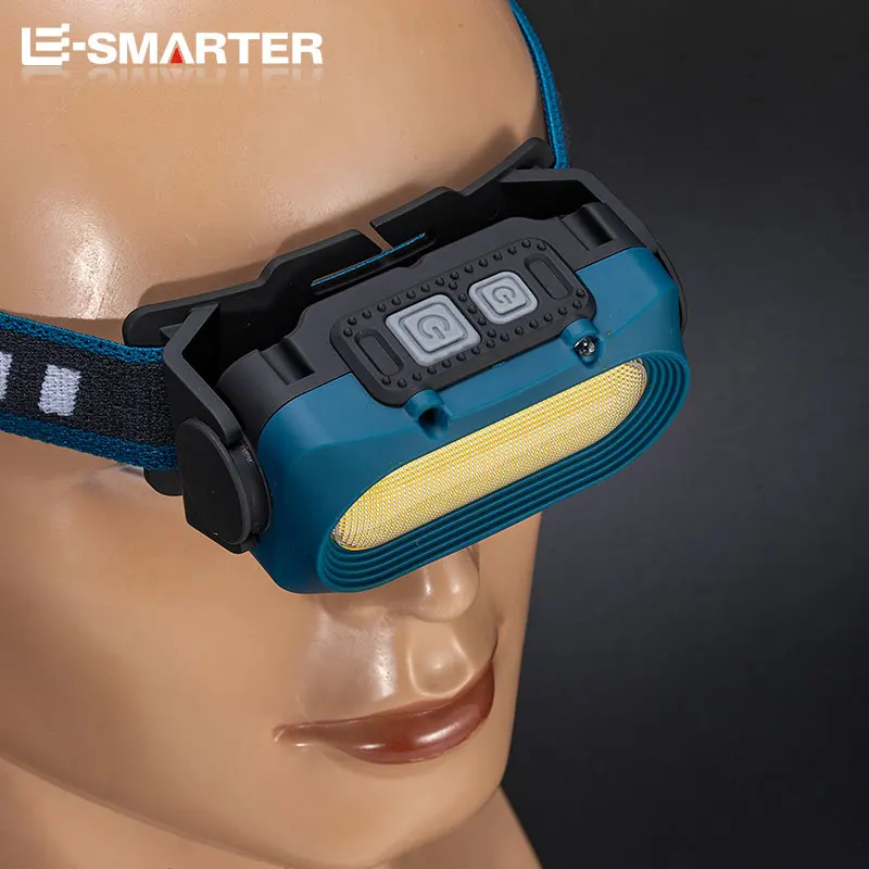 USB 충전식 휴대용 LED 헤드램프, 리튬 배터리 내장 헤드램프, 야외 가정용, 1800mah