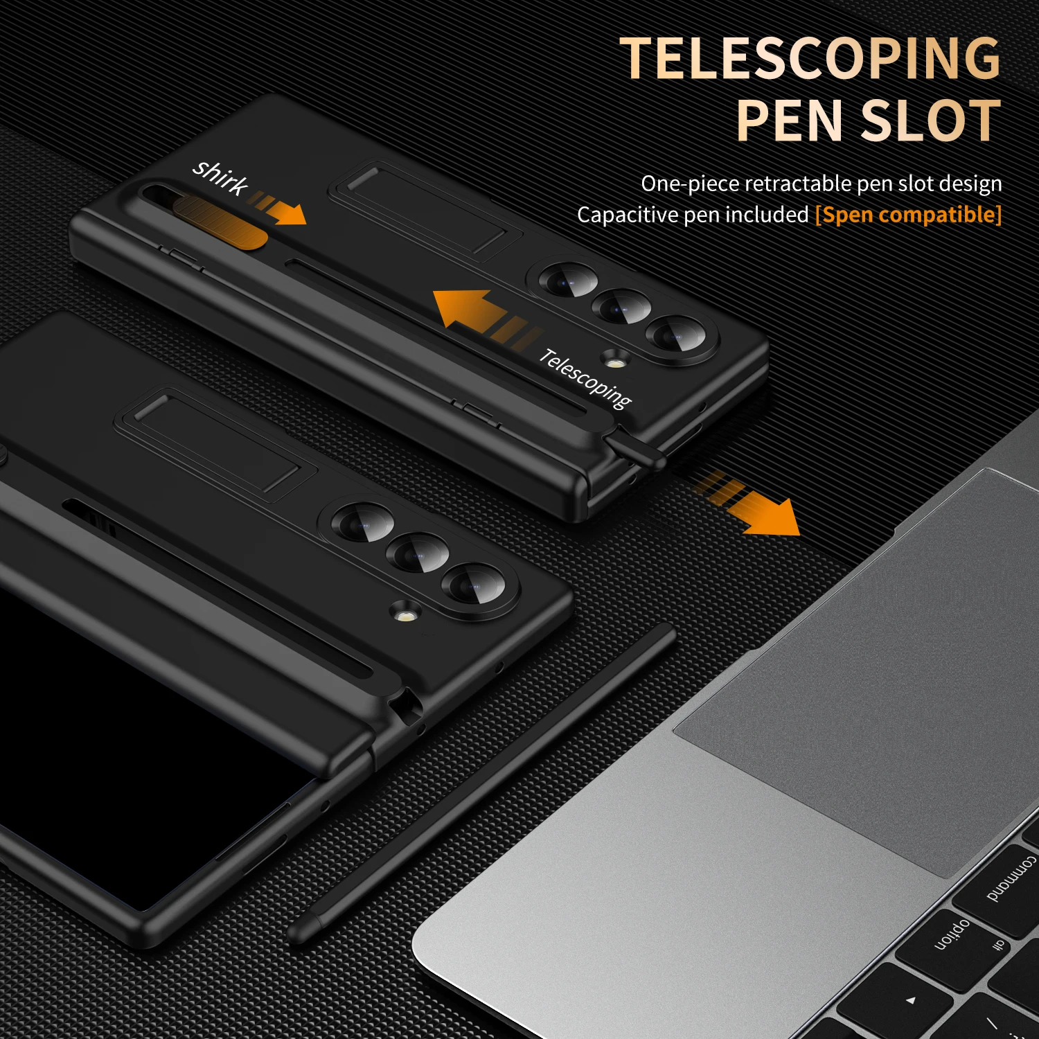 All-in-One Protective Case with S Pen and Telescopic Slot