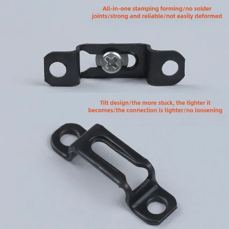 2/20pcs Invisible Two-in-One Connectors Woodworking Cabinet Hinges Assembly Furniture Connecting Bracket Recessed Screw Fastener