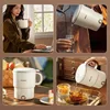 800ml Folded Electric Kettle Portable Cooking Pot Multicooker Travel Kettles TeaPot Heating Cup 304 Stainless Steel Slow Cooker 5