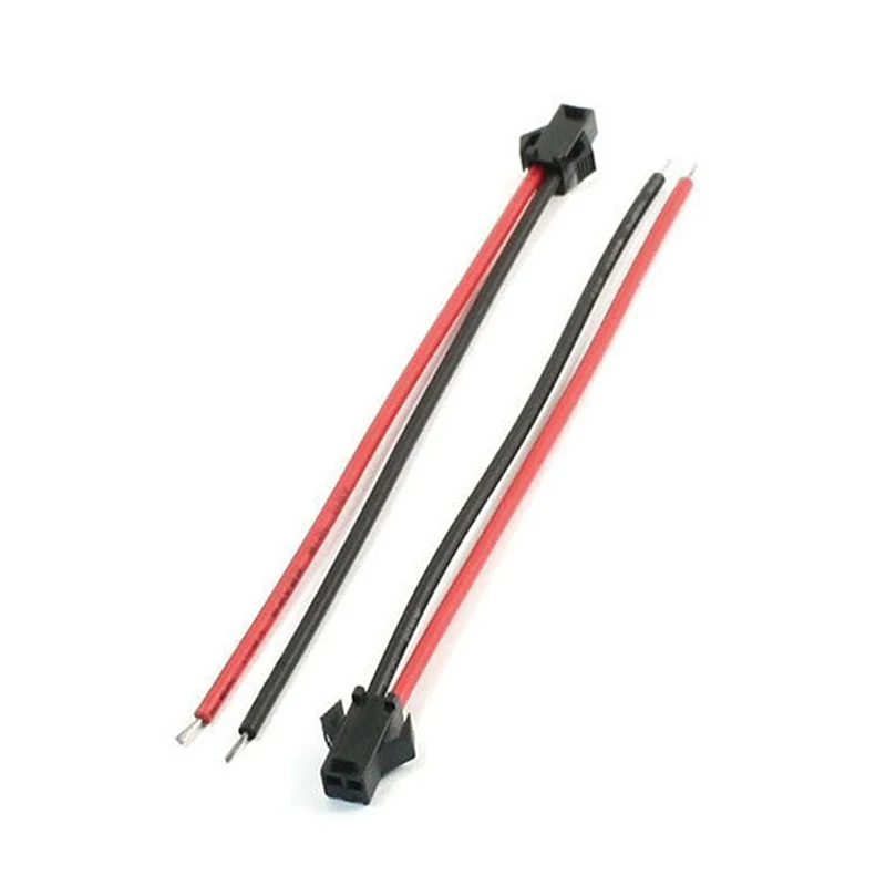 

10 Pairs Long SM Connector Terminal Wire Plug Male to Female Splice Wire Connectors Red and Black Wire LED Downlight Ceiling Lam