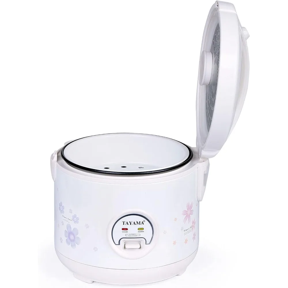 Automatic Rice Cooker & Food Steamer, 10 Cups Uncooked, 700W Convenient Detachable Cord, Cook & Keep Warm Features, White 2