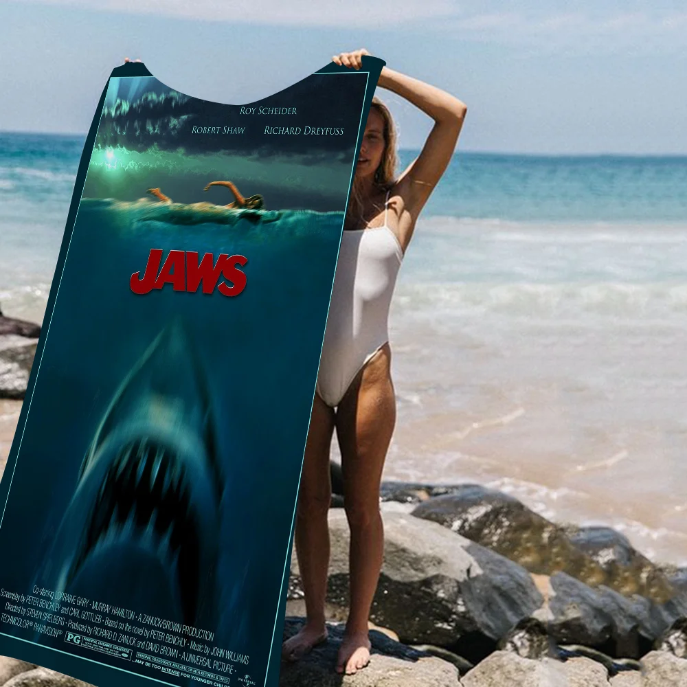 Jaws Movie Shark Towel Microfiber Beach Towel Absorbent Quick dry Soft Yoga Swimming Resort Mountain Climbing Towel 4