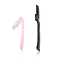 Portable Eyebrow Trimmer Foldable Hair Remover Set Women Face Razor Eyebrow Trimmers Blades Shaver Eyebrow tool 2