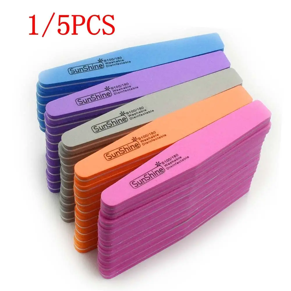 

1/5Pcs Nail Files Sanding Buffer Pedicure Professional Nail Care Portable Nail Art Accessories Colorful Beauty Manicure Tools