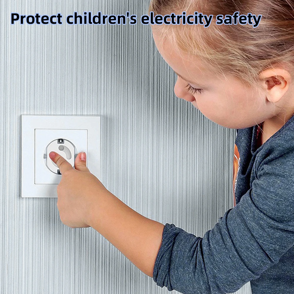 Socket Covers 1-10pcs EU Stand Power Socket Cover Electrical Outlet Baby Child Safety Guard Electric Shock Proof Plugs Protector Rotate Cover