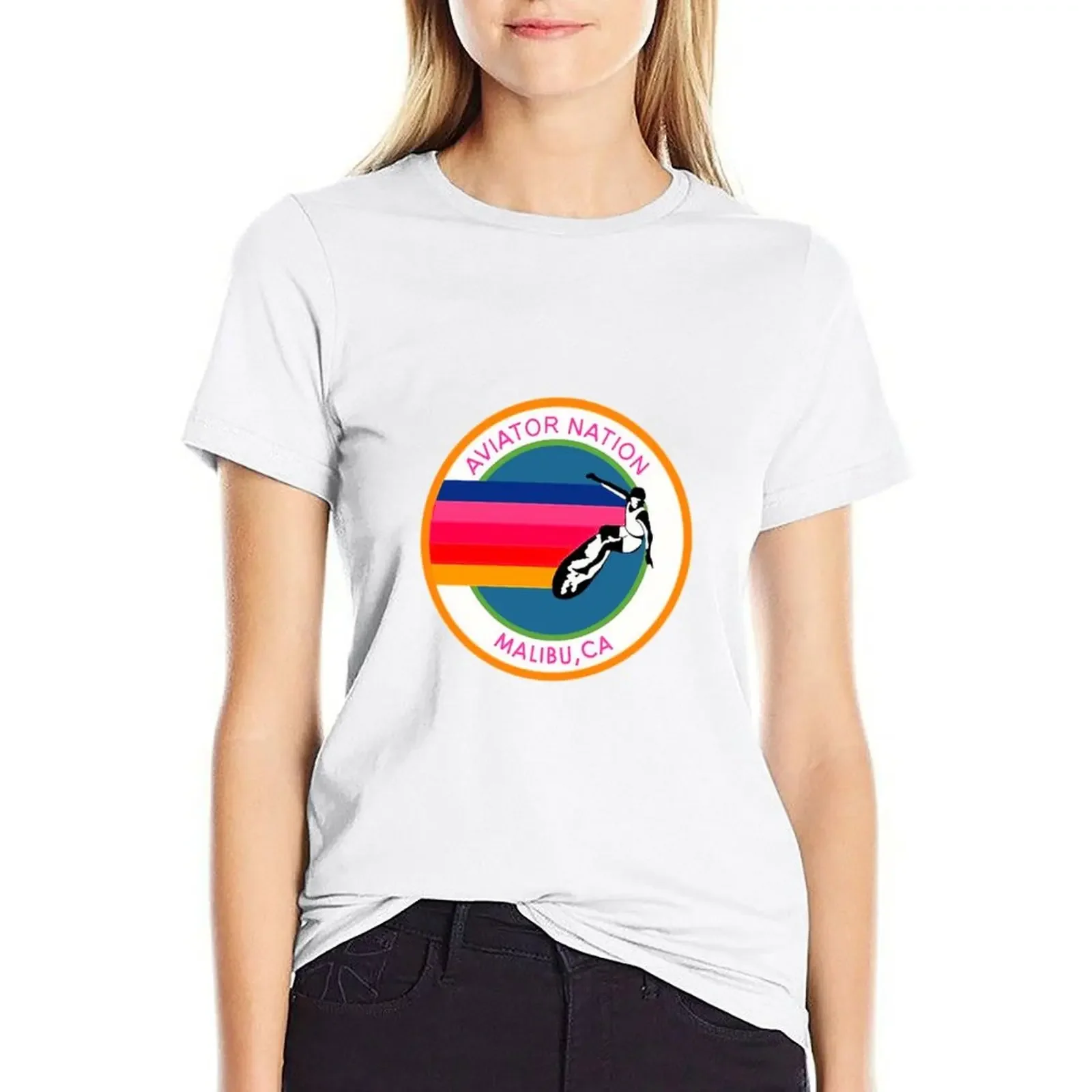 

Aviator Nation Malibu, California Logo T-shirt animal print shirt for girls aesthetic clothes t-shirt dress for Women sexy