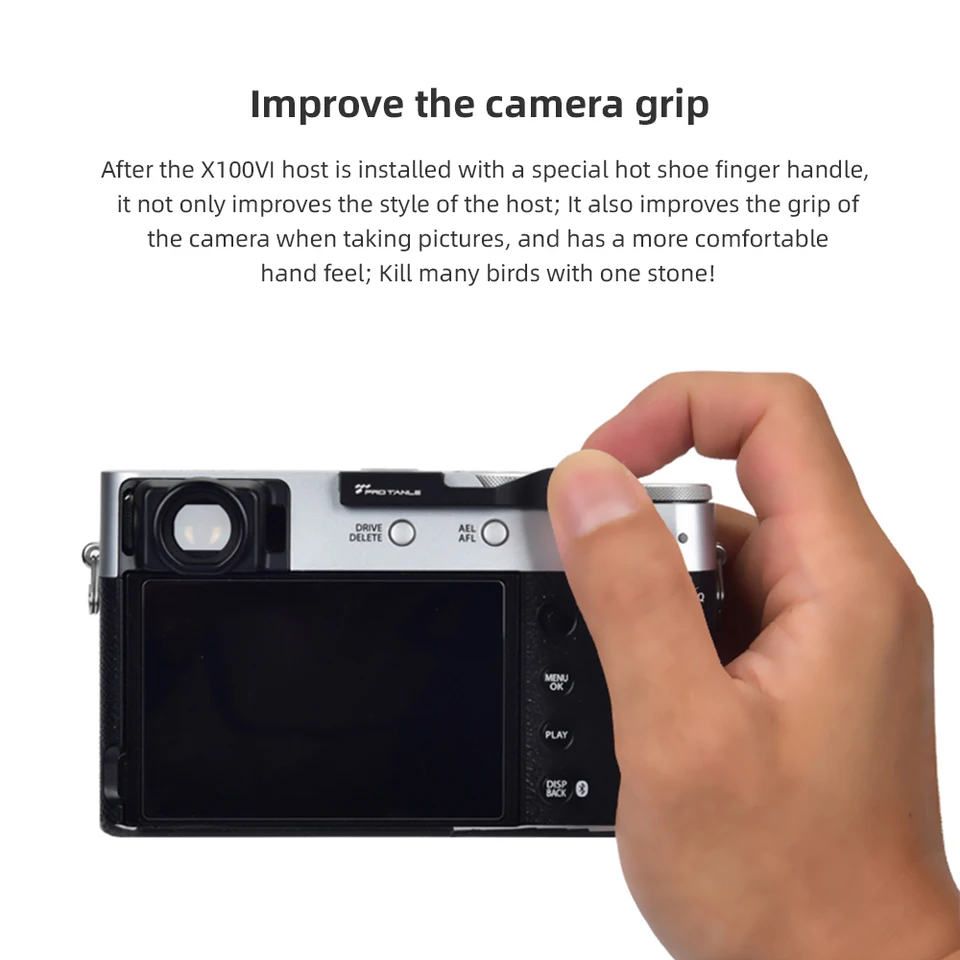 プロタンルカメラサムグリップ、ホットシューカバー交換、Fujifilm