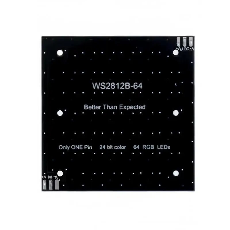 【CCA】WS2812 풀 컬러 LED 매트릭스 모듈 64비트 RGB 라이트 패널 프로그래밍 가능한 디스플레이(예술 설치 및 소매점 디스플레이용)