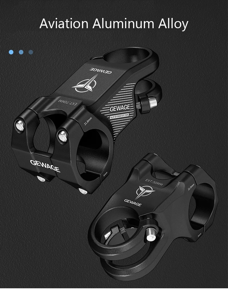 Matte Black MTB Bike Stem CNC 6061 Aero Aluminum 50mm/70mm Power Short Road Bicycle Handlebar Stem MTB 29 Table Riser Mesinha