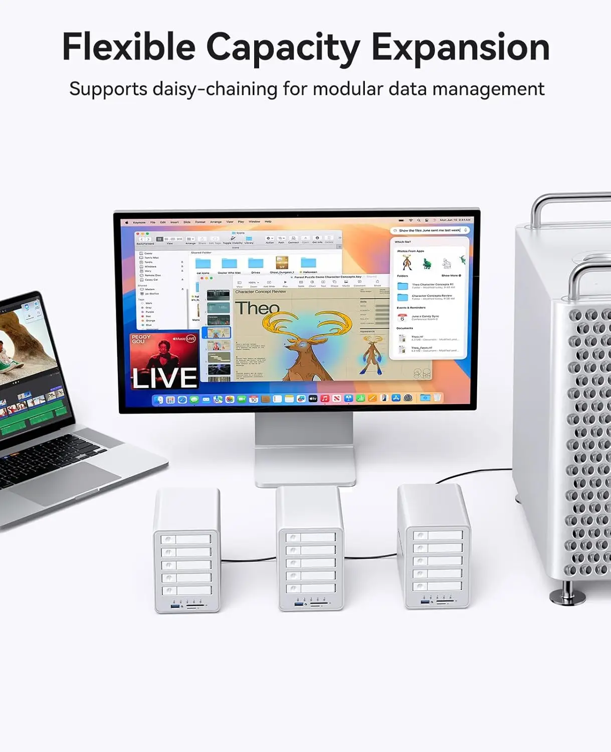 ORICO 5베이 10Gbps SATA HDD SSD 도킹 스테이션 (10Gbps USB 3.2, SD, TF 3.0 포트, 냉각 팬, RAID, 데이지 체인 지원)
