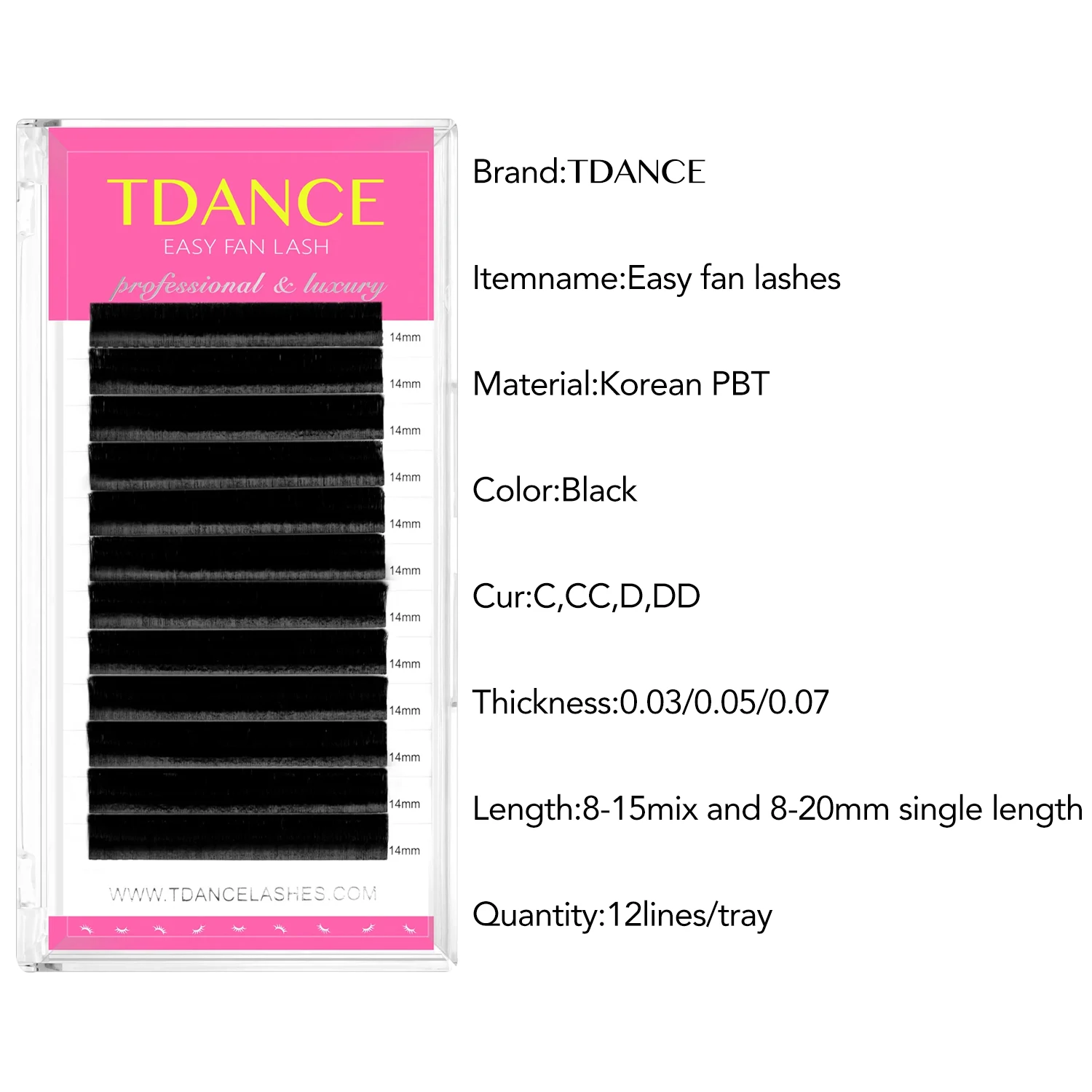 TDANCE Easy Fan-Wimpernverlängerung, individuelle natürliche Wimpern, leicht zu blühende, automatische Blüte, künstliche Nerz-Volumen-Falsche Wimpern – Detail 4
