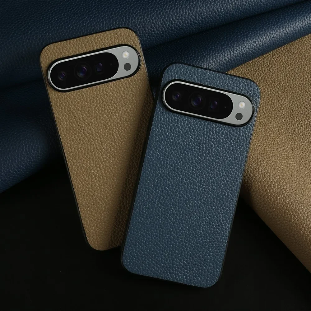 Premium Cowhide Leather Phone Case - Luxury Shockproof Full Protection Back Cover