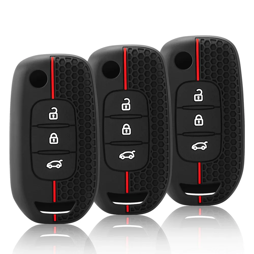 Silikon-Auto-Fernschlüssel-Gehäuseabdeckung für Renault Sandero Stepway Logan 2 Clio 5 Arkana Captur Kadjar Daster Twingo Trafic Kwid – Detail 5