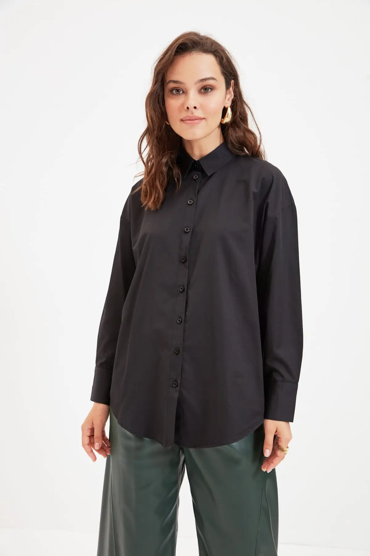 Trendyol Shirt Collar Tunic TCTAW22UK0079 | Женская одежда