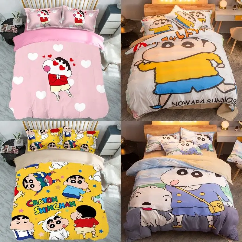 

Набор постельного белья Kawaii Crayon Shin-Chan из четырех предметов, толстая износостойкая шапочка, не позволит себе шарик, для двух пар, для дома