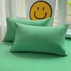 Washed Cotton 2pcs Solid color Pillowcases Home Bedding Decorative Pillow Cover Wedding Super Soft Pillow Case 5
