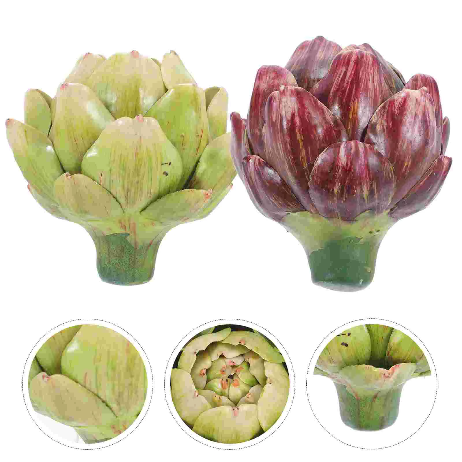 

Artichoke Artificial Flower Kitchen Decor Fake Vegetable Model Faux Artichokes Lifelike Models
