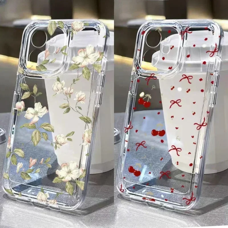 Charming Bow Cherry Blossom Floral Phone Case