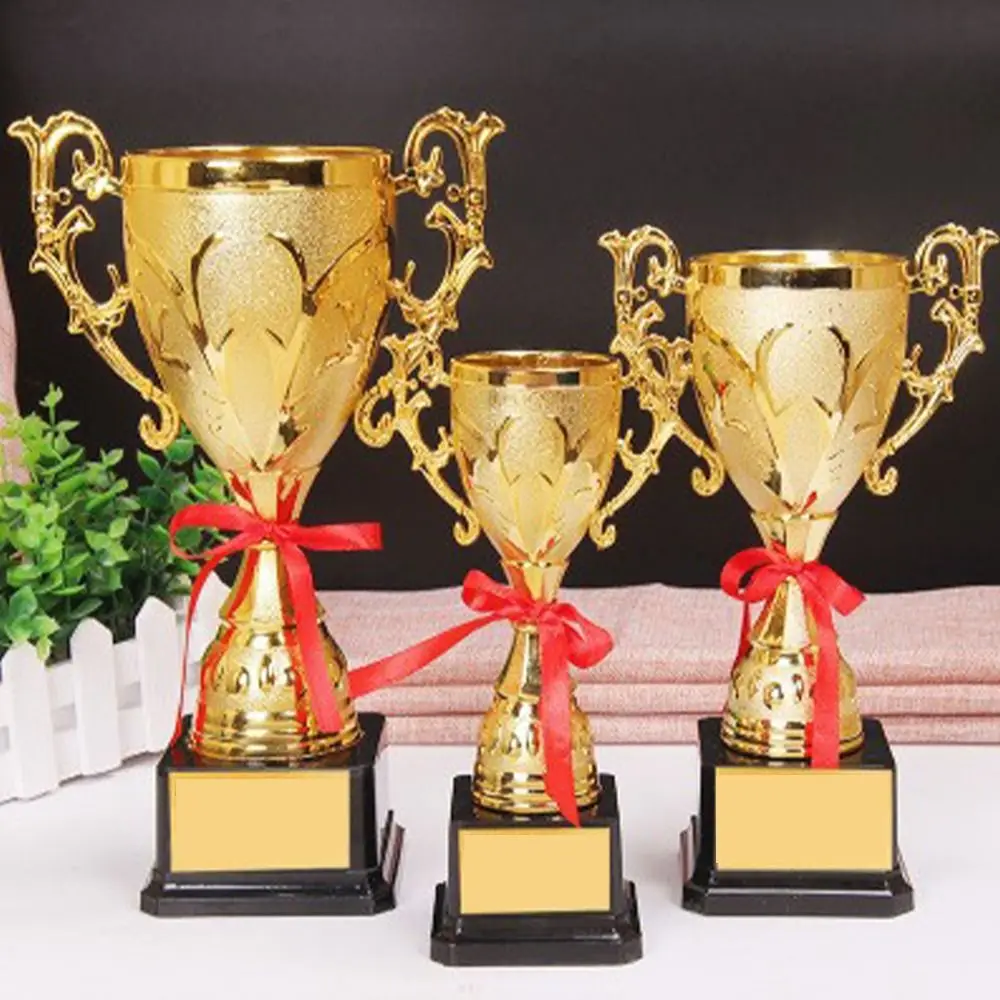 Plastic Model Gold Trophy Awards School Rewarding Supply Competition Soccer Small Prize Cup Children's Craft Souvenirs award medals plastic trophy toys