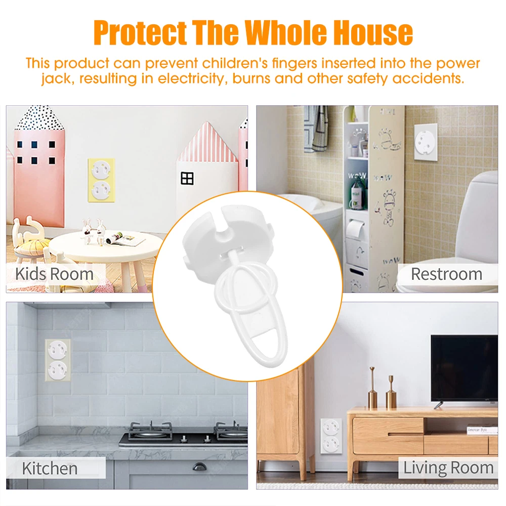 Key Socket Power Protective Covers Power Switch Safety Protective Outlet Guard Locks Anti Electric Kids Safety Supplies 1-10pcs