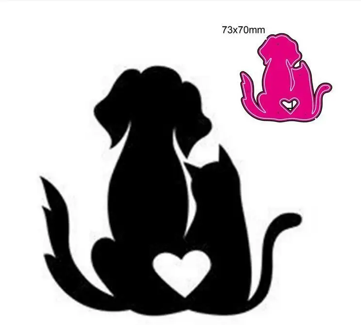 3 fustelle in metallo a forma di testa di gatto, fustelle per decorare biglietti, album fai da te, biglietti di carta, decorazioni artigianali