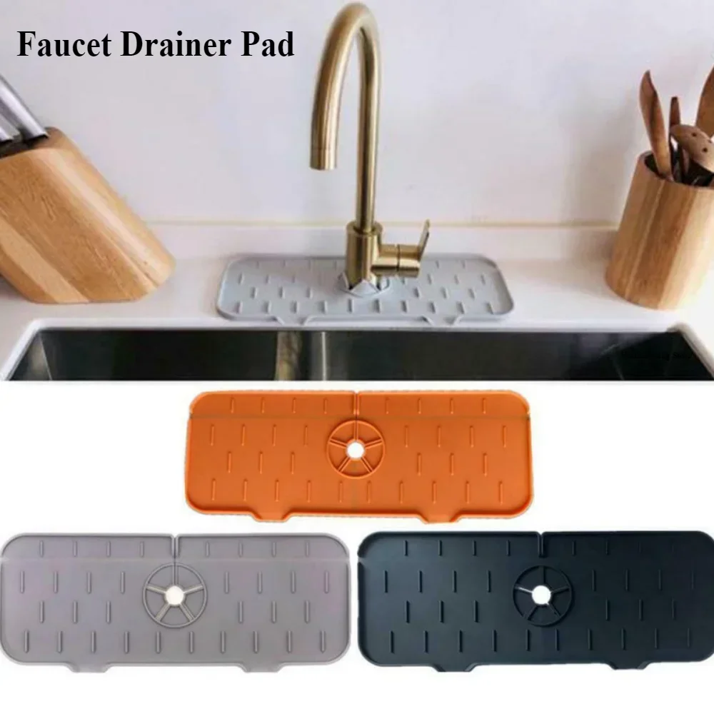 Kitchen Utensils Silicone Rack Kitchens Accessories Tray Storage Guard Sink Box Bathroom Faucet Utensil Mat Sponge Splash