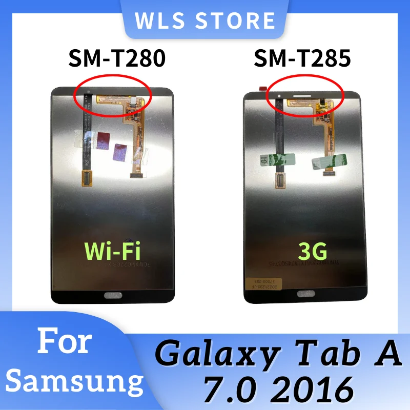 

Original For Samsung Galaxy Tab A 7.0 2016 SM-T280 SM-T285 T280 T285 WIFI 3G LCD Display Touch Screen Assembly Tablet PC Parts