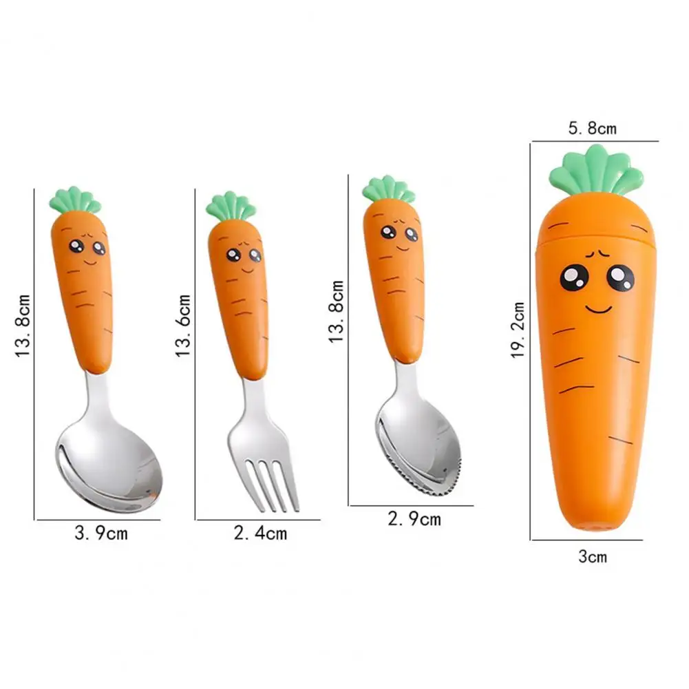 1 Pc Stainless Steel Children Cutlery Parrot Shape Cartoon Fork Head Passivation Safe Spoon Cute Fork For Kids Children Utensil
