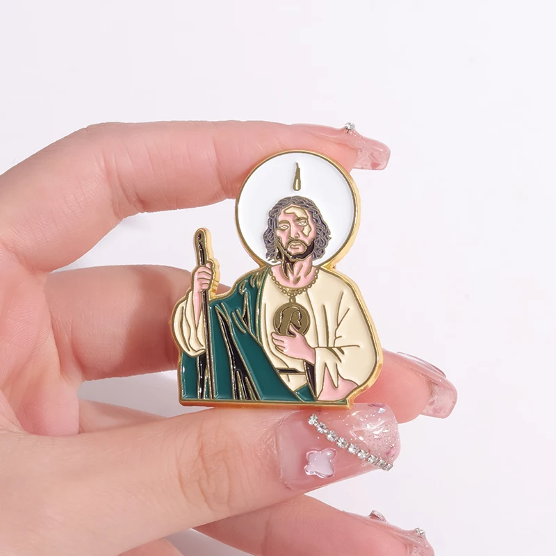 Saint Jude Thaddeus Golf Hat Clip Alloy Metal Magnetic Golf Ball Markers Accessories Jewelry Baseball Cap Brim Clips for Gift