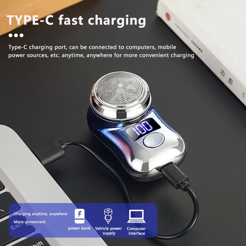 Electric Shaver Portable Razor Man Travel Wet And Dry USB Rechargeable Painless Trimmer Face Beard Razor For Men electric shaver