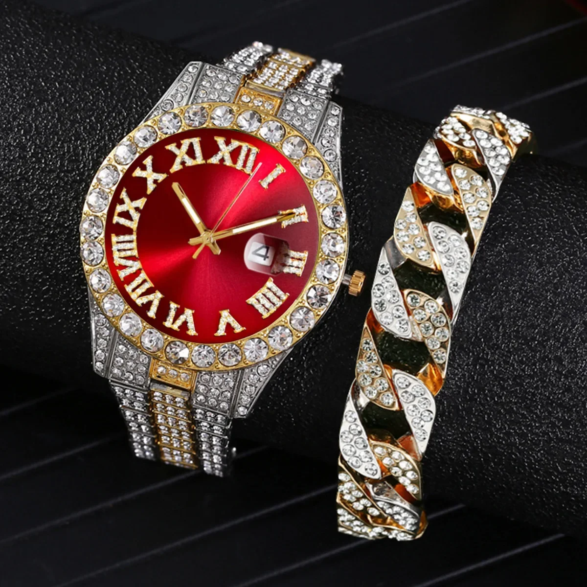 Hip Hop Watch Male Watch Luxury Water Proof Brand Watches Stainless Steel Round Clock Men Quartz Wristwatches Gift Boyfriend 3