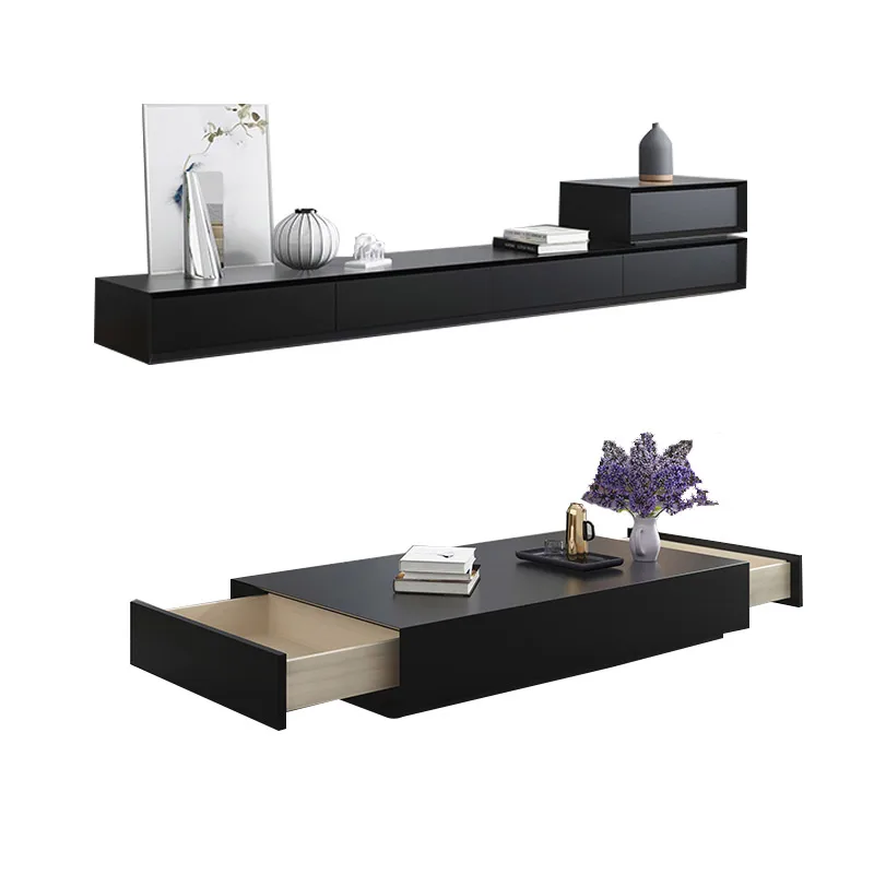 

YY Minimalist TV Cabinet and Tea Table Combination Modern Minimalist Small Apartment