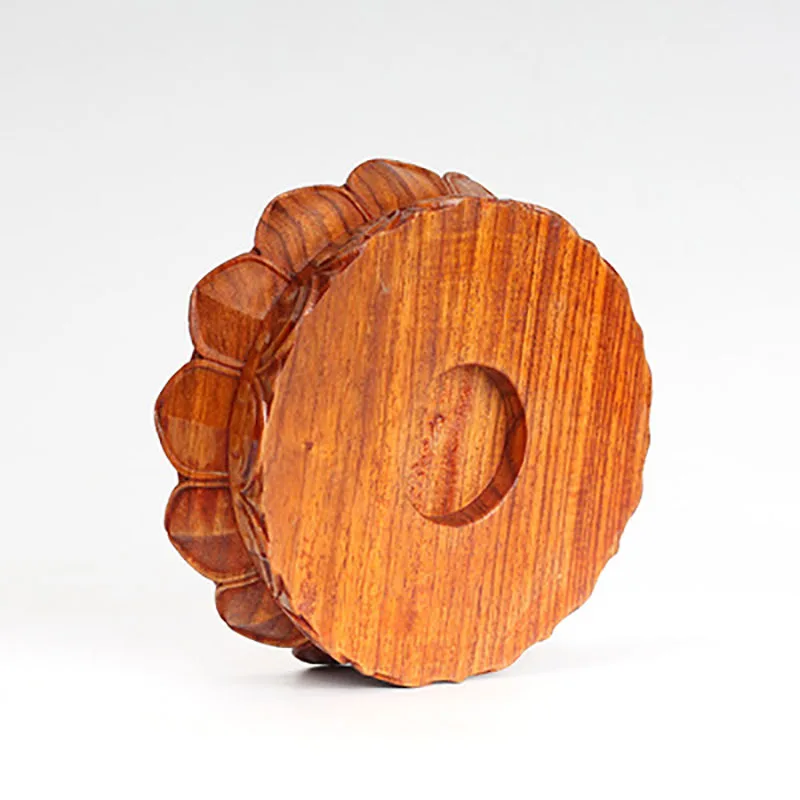 Incense burner base, Buddha statue, Lotus pedestal, solid wood, circular wooden ornaments, incense burner base, Guanyin Bodhis