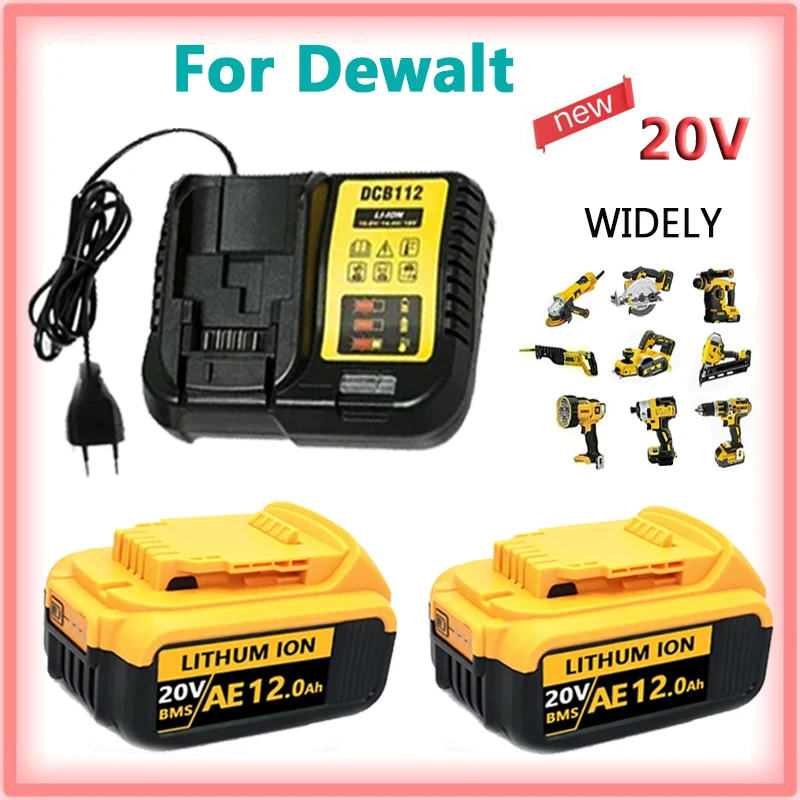 

Powtree 6000/8000mAh 18V/20V for Dewalt Power Tool Battery for DCB180 DCB181 DCB182 DCB201 DCB201-2 DCB200 DCB200-2 DCB204-2