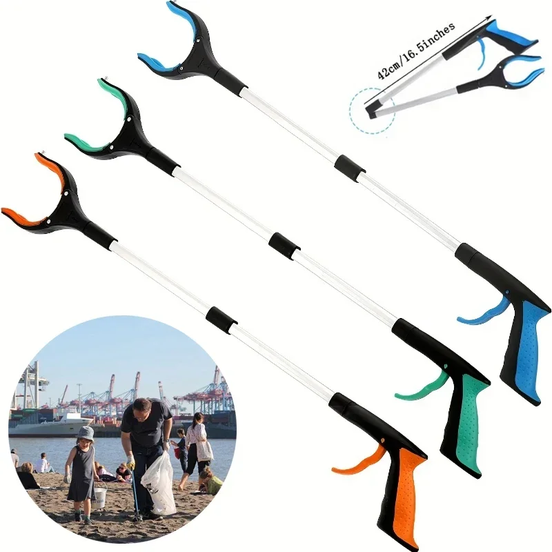 Extensor de pinza plegable, herramientas de mano, recogedores de basura, recogedor de basura plegable, juego de escoba y recogedor