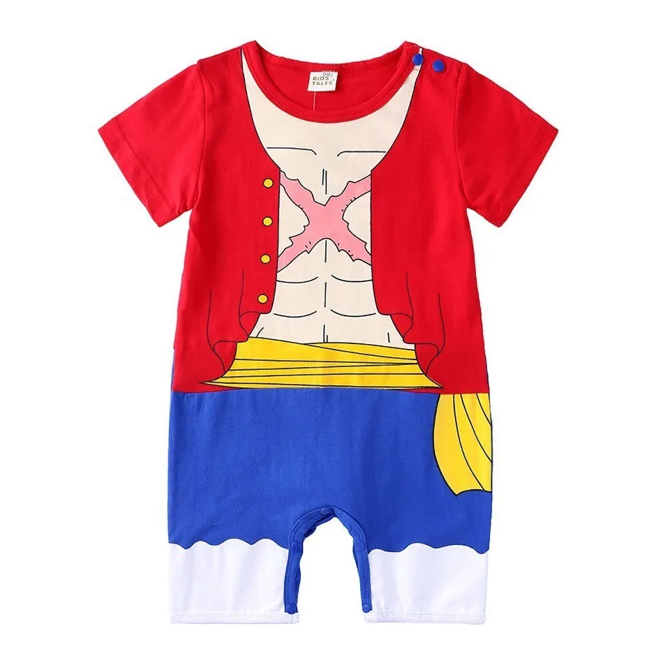 0-2 Years Old Children's Cartoon One-piece Baby Role Play Short-sleeved Romper Kids Cotton Clothes Baby Girl and Boy Clothes 2