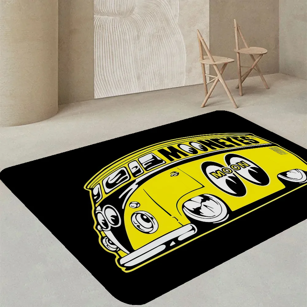 Mooneyes Print Floor Mat INS Style Soft Bedroom Floor House Laundry Room Mat Anti-skid Bedside Area Rugs 2
