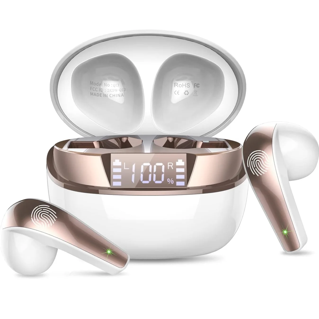 

TWS Bluetooth-наушники; Беспроводные наушники; Настоящие наушники-вкладыши; Стереонаушники для спорта; Водонепроницаемая гарнитура с HD-микрофоном для всех телефонов