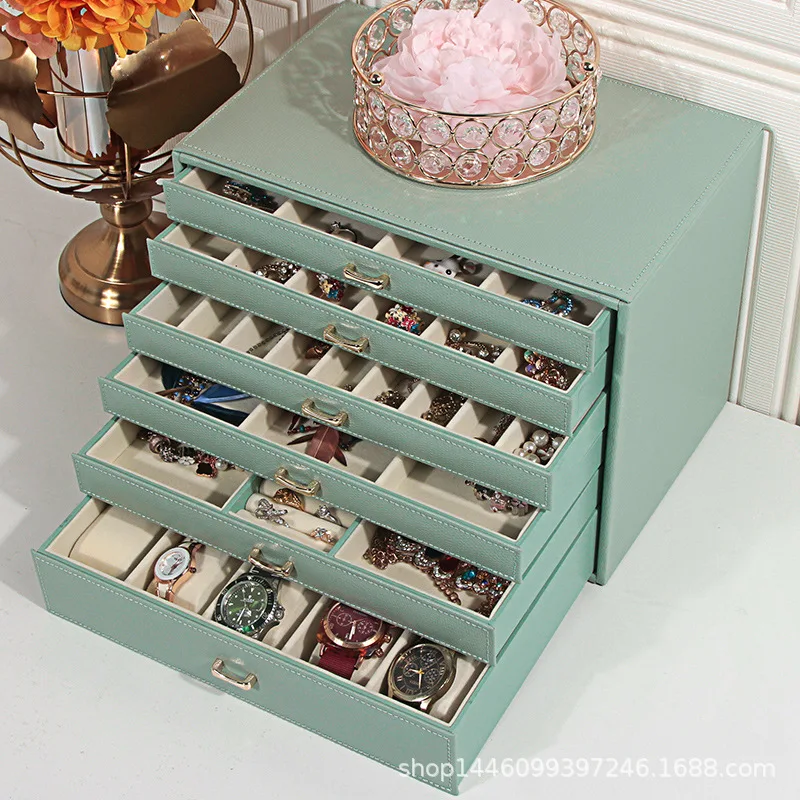 Large Jewelry Box Velet Drawer Ring Necklace Bracelet Jewelry Boxes Organizer Tray with Separators Earrings Display Storage large jewelry box velet drawer ring necklace bracelet jewelry boxes organizer tray with separators earrings display storage