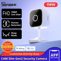 SONOFF CAM Slim Gen2 WiFi Smart Home Security Camera 1080P HD Motion Detection Two-way Audio Night Vision Support Alexa Google 1