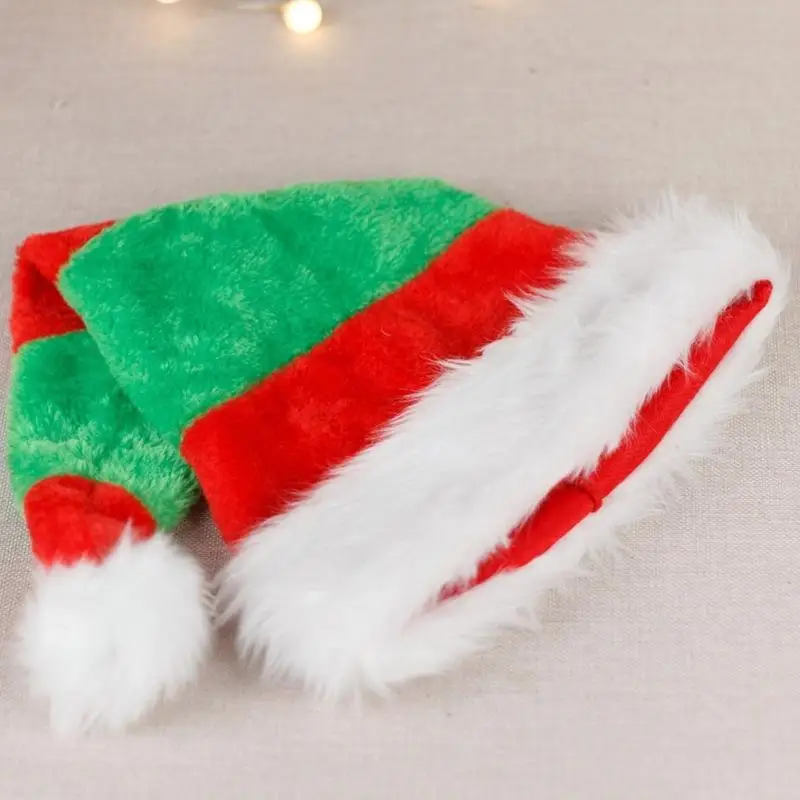Unisex Stripe Santa Hats Soft Comfortable Christmas Hats Festives Holiday for Parties and Holiday Gatherings